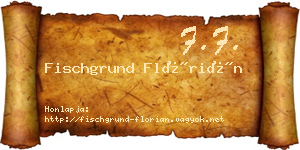 Fischgrund Flórián névjegykártya